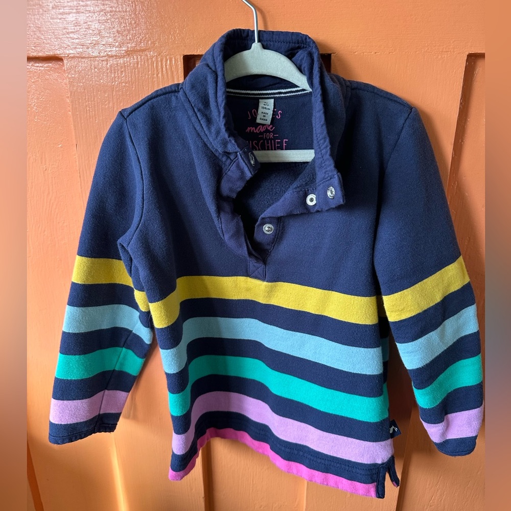 joules 4T rainbow stripe sweatshirt